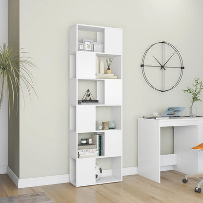 Book Cabinet Room Divider White 60x24x186 cm