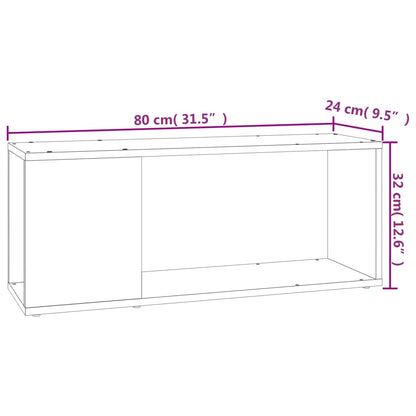 TV Cabinet Concrete Grey 80x24x32 cm Engineered Wood