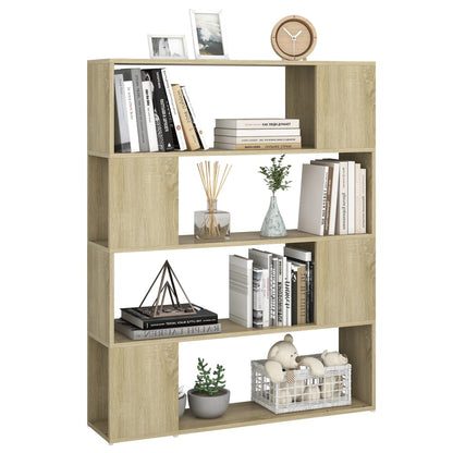 Book Cabinet Room Divider Sonoma Oak 100x24x124 cm