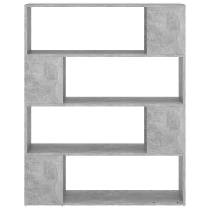 Book Cabinet Room Divider Concrete Grey 100x24x124 cm