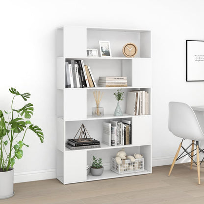 Book Cabinet Room Divider White 100x24x155 cm Engineered Wood