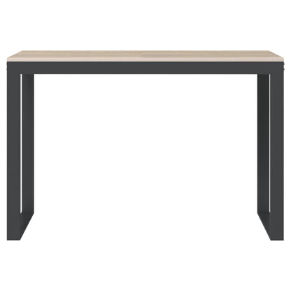 Computer Desk Black and Oak 110x60x73 cm Engineered Wood