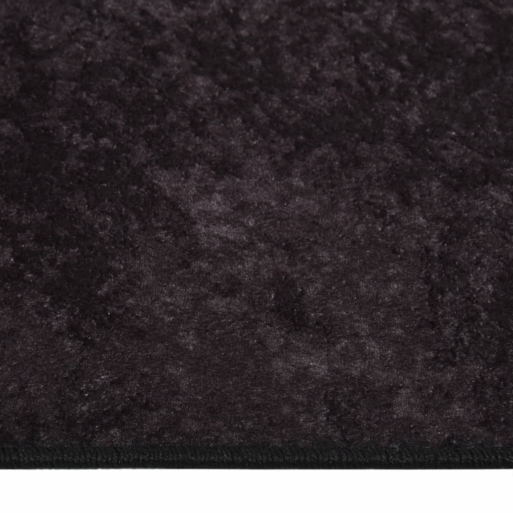 Rug Washable 80x300 cm Anthracite Anti Slip