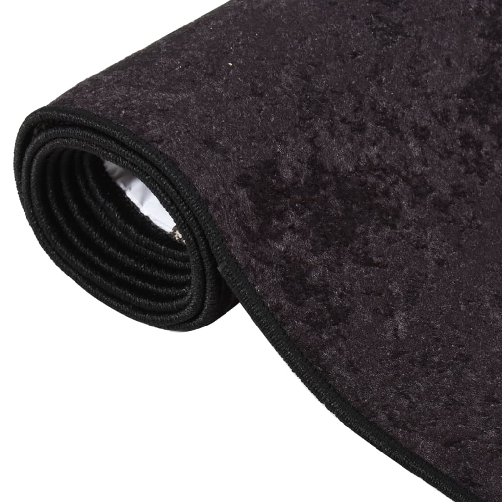 Rug Washable 190x300 cm Anthracite Anti Slip