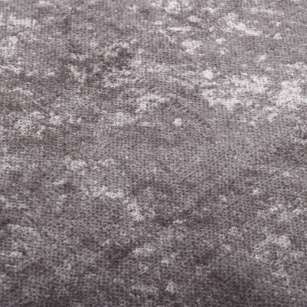 Rug Washable 80x300 cm Grey Anti Slip