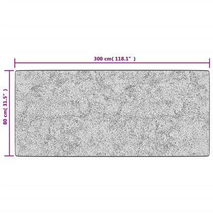 Rug Washable 80x300 cm Grey Anti Slip