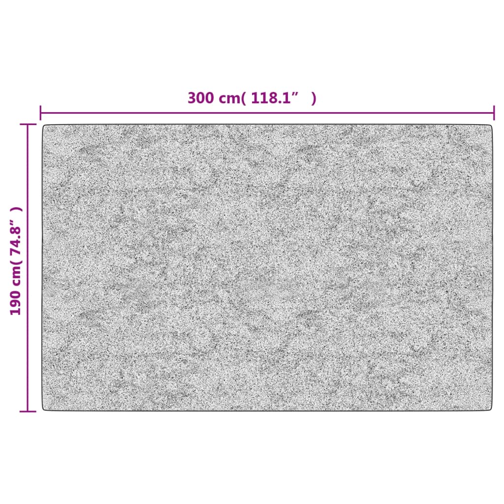 Rug Washable 190x300 cm Black and White Anti Slip