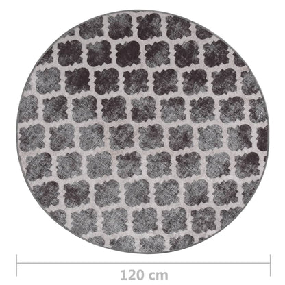 Rug Washable φ120 cm Multicolour Anti Slip
