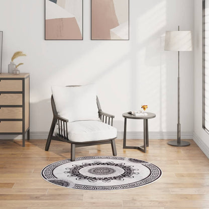 Rug Washable φ120 cm Multicolour Anti Slip