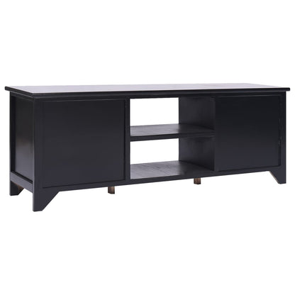 TV Cabinet Black 108x30x40 cm Solid Paulownia Wood