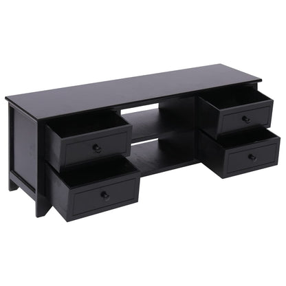 TV Cabinet Black 108x30x40 cm Solid Paulownia Wood