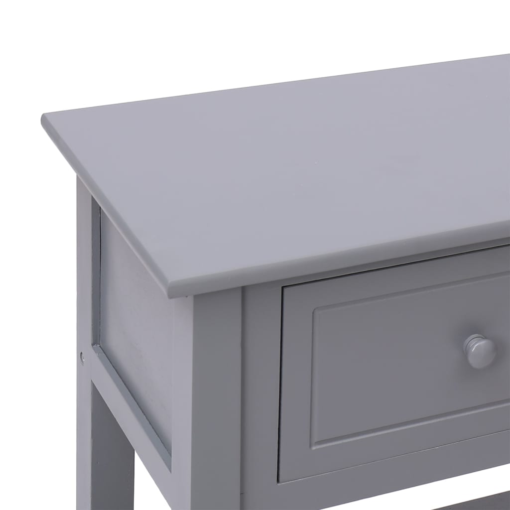 Sideboard Grey 108x30x76 cm Solid Wood Paulownia