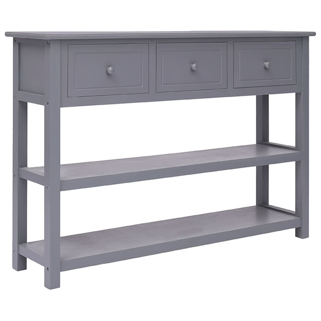 Sideboard Grey 108x30x76 cm Solid Wood Paulownia