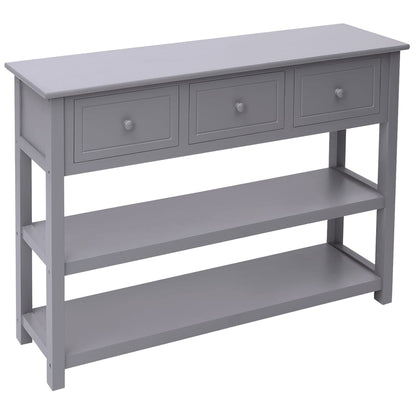 Sideboard Grey 108x30x76 cm Solid Wood Paulownia