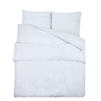 Duvet Cover Set White 220x240 cm Light-weight Microfiber