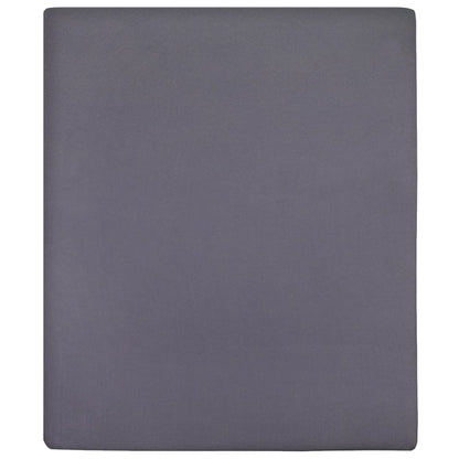 Jersey Fitted Sheets 2 pcs Anthracite 180x200 cm Cotton