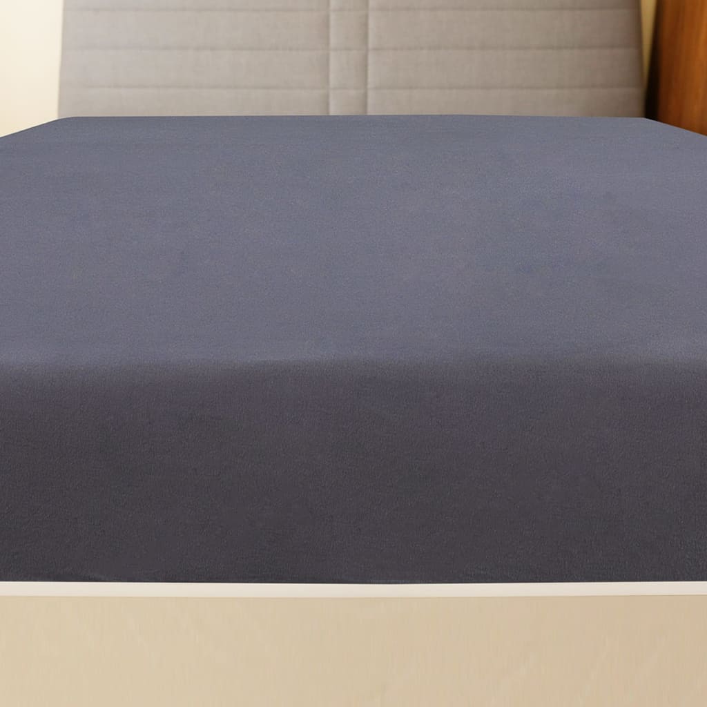 Jersey Fitted Sheets 2 pcs Anthracite 180x200 cm Cotton