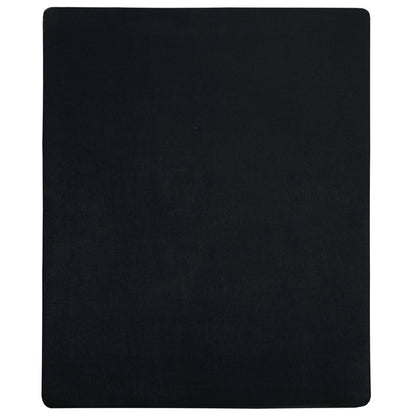 Jersey Fitted Sheets 2 pcs Black 100x200 cm Cotton