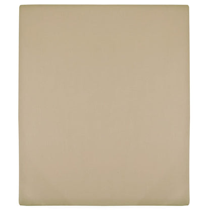 Jersey Fitted Sheet Taupe 100x200 cm Cotton