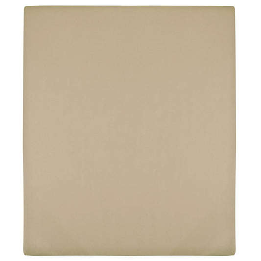 Jersey Fitted Sheet Taupe 100x200 cm Cotton