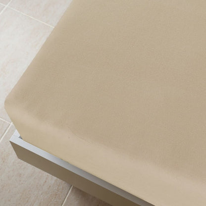 Jersey Fitted Sheet Taupe 100x200 cm Cotton