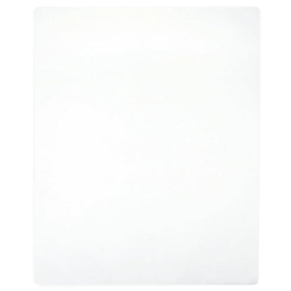 Jersey Fitted Sheet White 90x200 cm Cotton