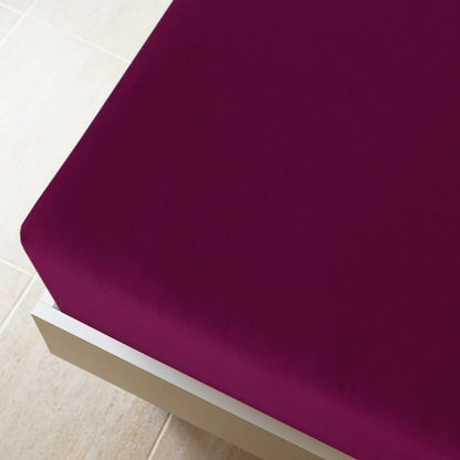 Jersey Fitted Sheets 2 pcs Bordeaux 90x200 cm Cotton