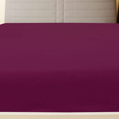 Jersey Fitted Sheets 2 pcs Bordeaux 90x200 cm Cotton