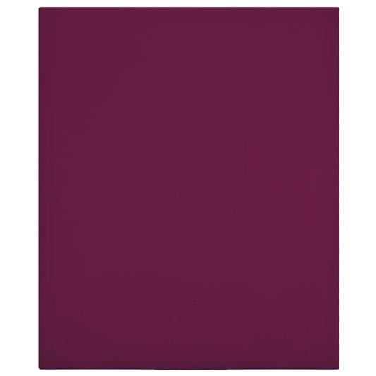 Jersey Fitted Sheets 2 pcs Bordeaux 100x200 cm Cotton