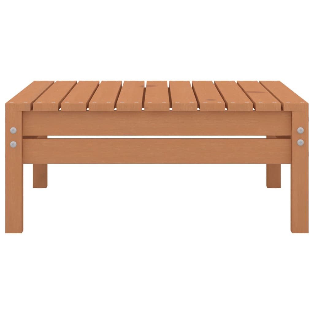 Garden Footstool Honey Brown Solid Pinewood