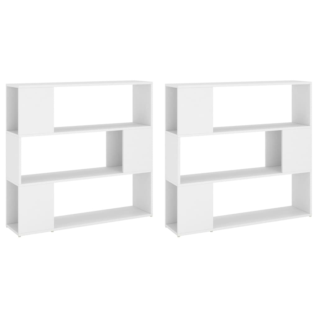 Book Cabinet Room Divider White 100x24x188 cm