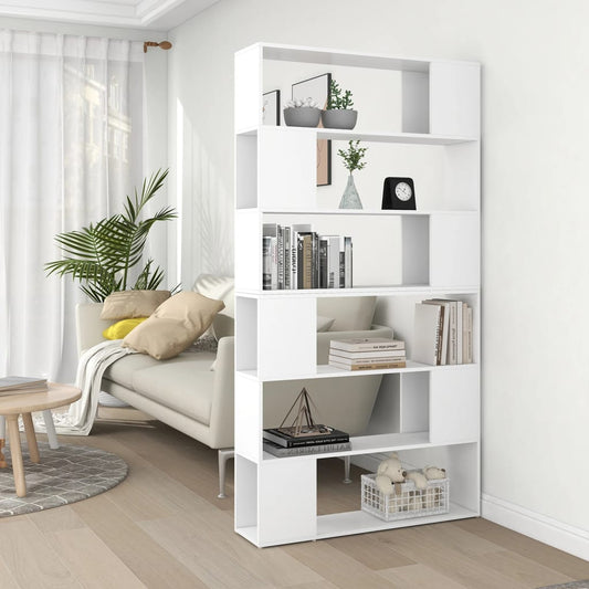 Book Cabinet Room Divider White 100x24x188 cm