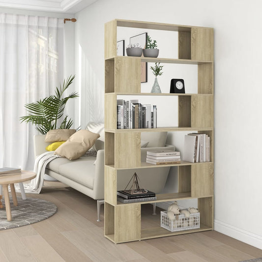 Book Cabinet Room Divider Sonoma Oak 100x24x188 cm