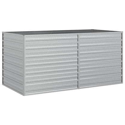 Garden Raised Bed 160x80x77 cm Galvanized Steel Silver