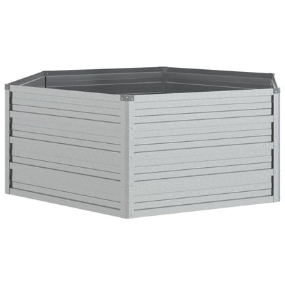 Garden Raised Bed 129x45 cm Galvanized Steel Silver