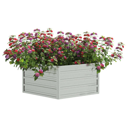 Garden Raised Bed 129x45 cm Galvanized Steel Silver