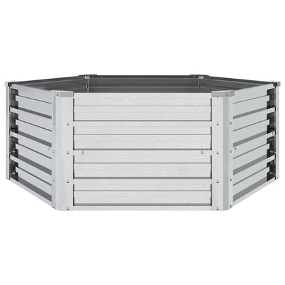 Garden Raised Bed 129x45 cm Galvanized Steel Silver