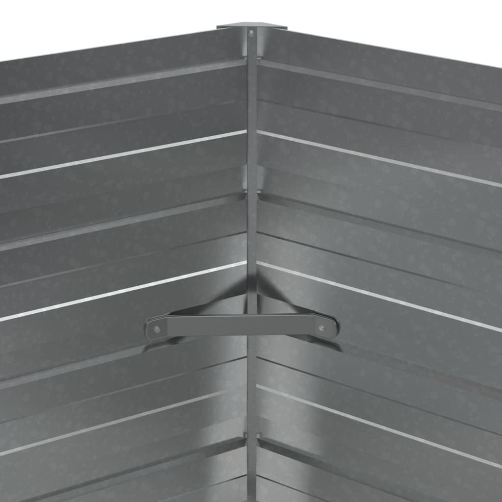 Garden Raised Bed 129x45 cm Galvanized Steel Silver