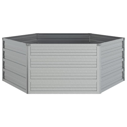 Garden Raised Bed 129x45 cm Galvanized Steel Silver