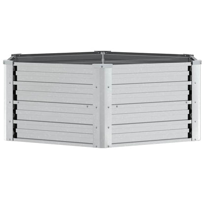 Garden Raised Bed 129x45 cm Galvanized Steel Silver