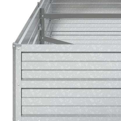Garden Raised Bed 160x80x45 cm Galvanized Steel Silver