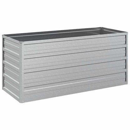 Garden Raised Bed 100x40x45 cm Galvanized Steel Silver