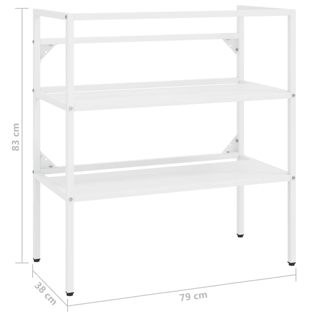 Bathroom Washbasin Frame White 79x38x83 cm Iron