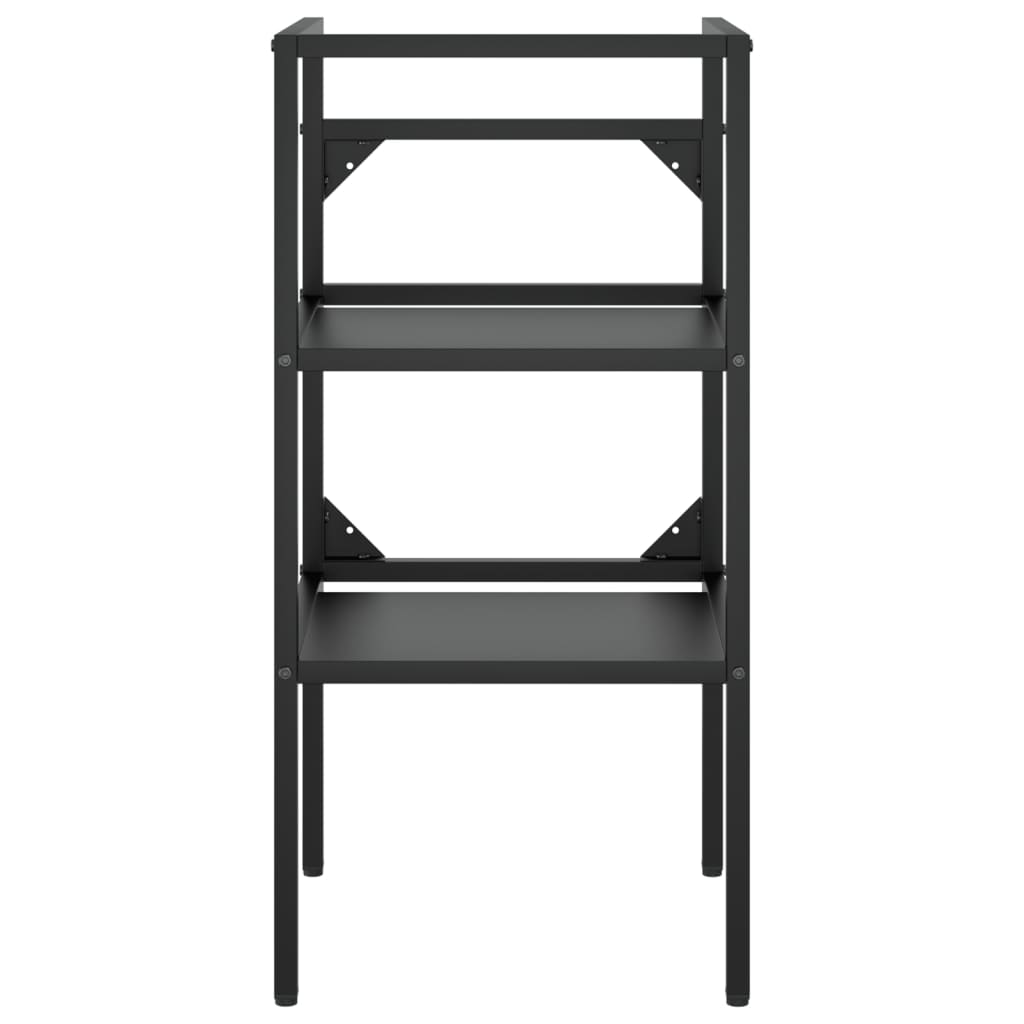 Bathroom Washbasin Frame Black 40x38x83 cm Iron