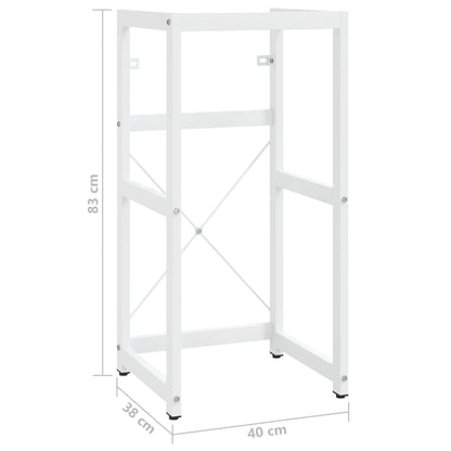 Bathroom Washbasin Frame White 40x38x83 cm Iron