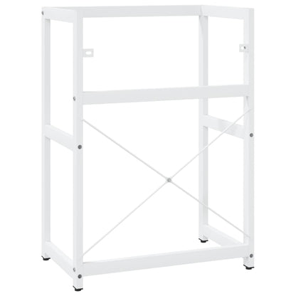 Bathroom Washbasin Frame White 59x38x83 cm Iron