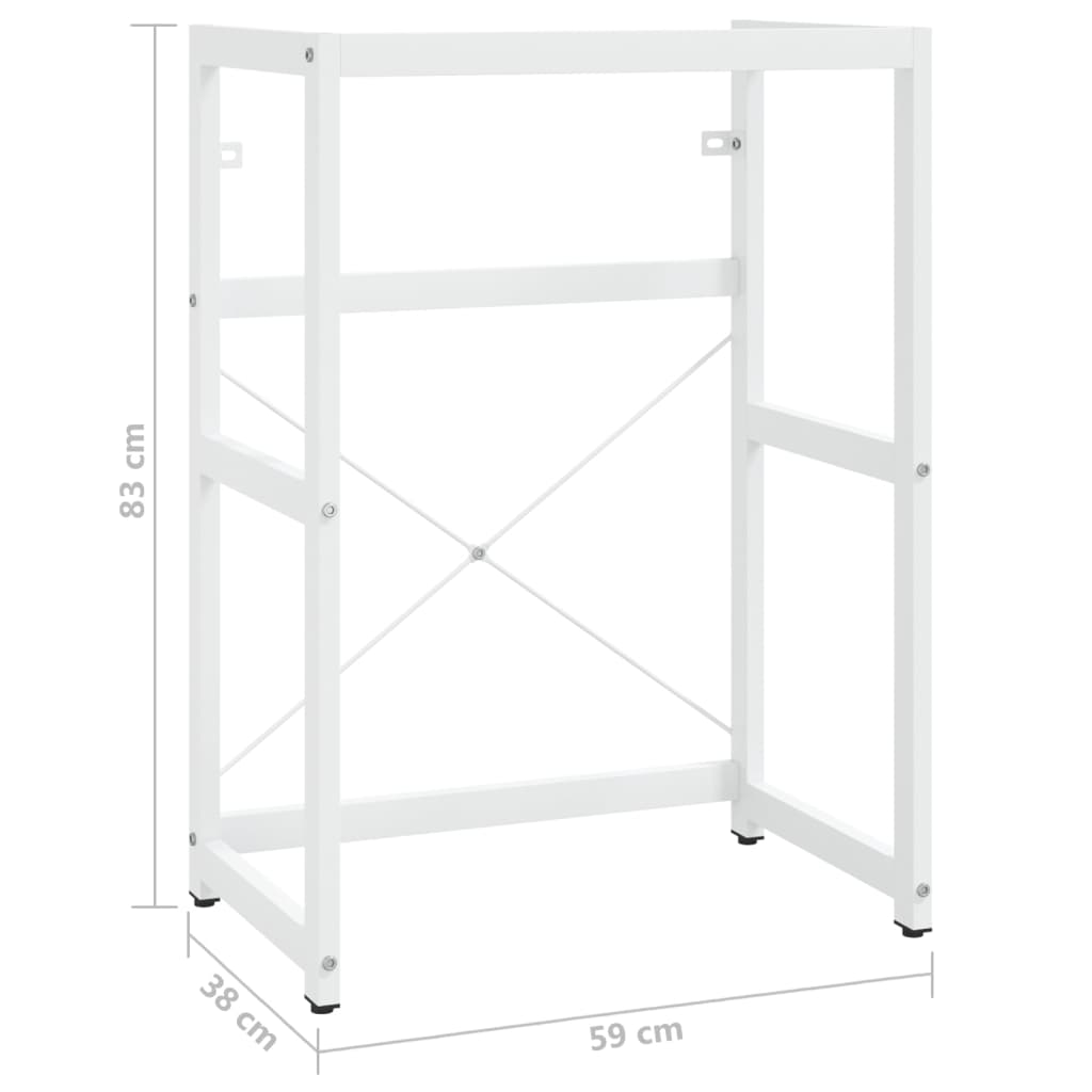 Bathroom Washbasin Frame White 59x38x83 cm Iron