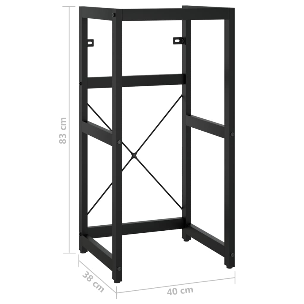 Bathroom Washbasin Frame Black 40x38x83 cm Iron