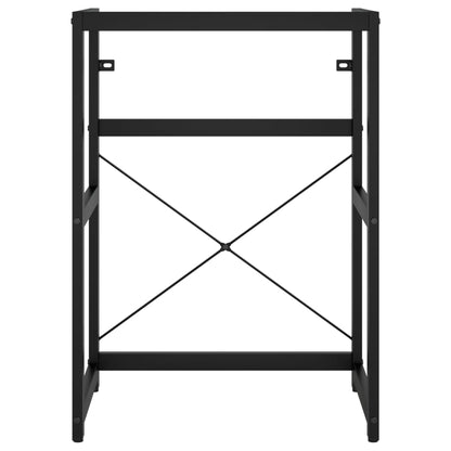 Bathroom Washbasin Frame Black 59x38x83 cm Iron