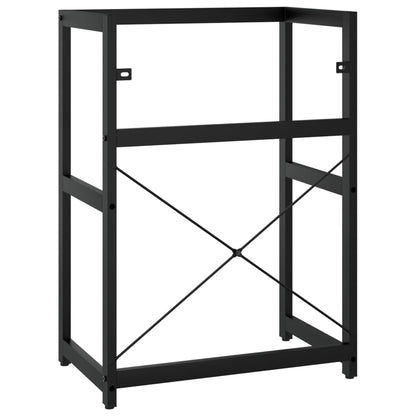 Bathroom Washbasin Frame Black 59x38x83 cm Iron